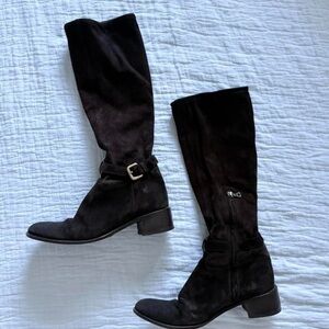 Brown Prada Suede Knee-High Women's Boots